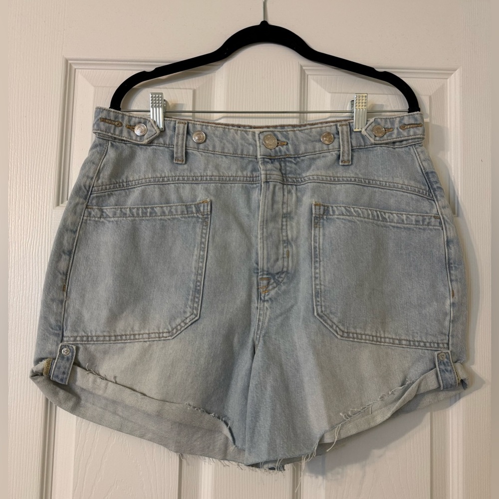 We The Free Light Blue Jean Shorts